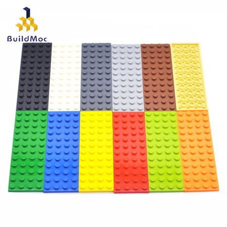 10pcs DIY Building Blocks Figures Thin Bricks 4x12 Dots Educational Creative Size Compatible With lego Plastic Toys for Children