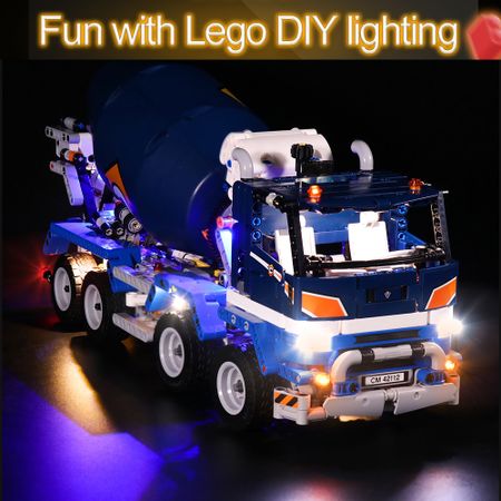 LED Light Kit Technic Fit Lego 42112 Concrete Mixer Truck Building Blocks for Light Up Your Blocks Toy Vonado (only Light )
