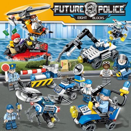 425 Pcs Super Police Building Blocks Figures SWAT Cars Military Soldiers Bricks Toys for Children MOC Bricks