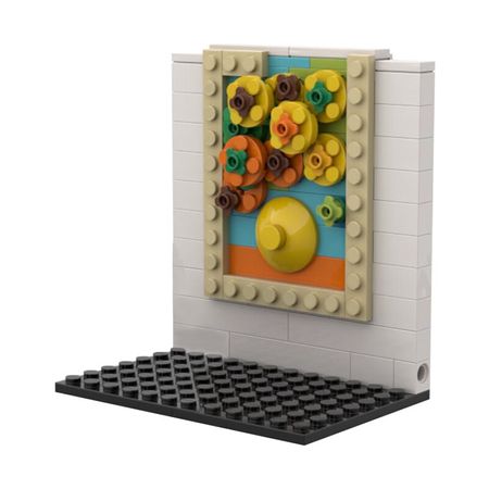 Pixel Art Bricks Mini Building Blocks Creative World Famous Sunflowers Van Gogh DIY Compatible With Toy