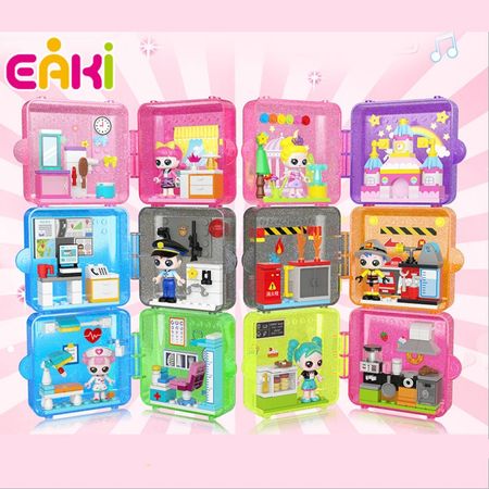EAKI Surprise Building Blocks Assembled Particle Doll Small Blind Box Diy Children Hot Toys for Girls Kids Toys Gift
