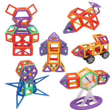16-62pcs Big Size Magnetic Designer Construction Set Model & Building Toy Magnets Magnetic Blocks Educational Toys For Children
