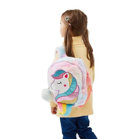 Kids Unicorn Backpack Kindergarten Schoolbag Girls Boys Plushie Travel Bag Children Soft Plush Toys Bookbag Stuffed Backpacks
