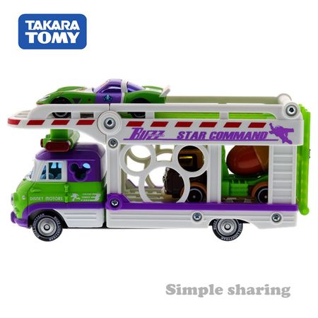 Takara Tomy Tomica Disney Motor Palstranpo Buzz Lightyear Transporter Mould Diecast Metal Pop Baby Doll Magic Kids Toys