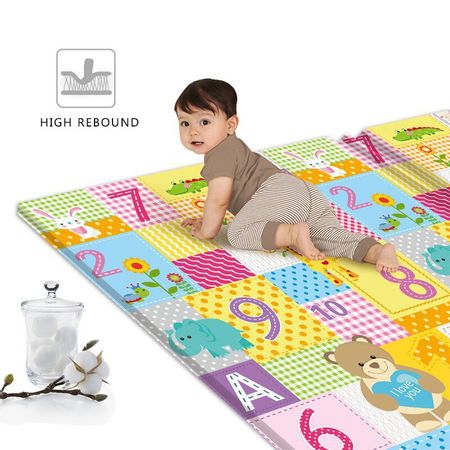 Children's Folding Mat Soft Foam Nursery Carpet Crawling Mats Large Foldable Carpet Puzzle Baby Gaming Mat For Kids 180*100CM