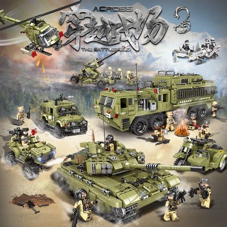 XingBao MOC Army Military series Lepining WW2 helicopter figures Tank Model Kit Building Blocks Educational toys for children