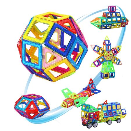 BD 252pcs Magnetic Blocks Mini Magnetic Designer Construction 3D Model Magnetic Blocks Educational Toys For Children Kid Gift