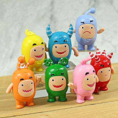 Oddbods Fuse Bubbles Slick Jeff Bubbles PVC Figures Toys Cute Cartoon Anime Dolls 7pcs/set