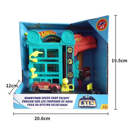 Original Hot Wheels City Theme Diecast 1:18  Urban Car Track Toys for Children Oyuncak Araba Car Model Accessories Playset