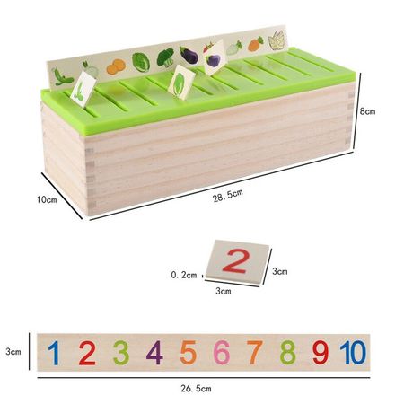 Children Wooden Mathematical Fruit Knowledge Classification Cognitive Matching Puzzle Toy Early Education Toys For Girls Boys