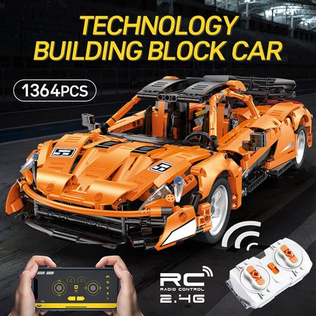 1364PCS City App RC/non-RC Sports Vehicle Bricks Creator Technic Remote Control Racing Car MOC Building Blocks Toys for Children
