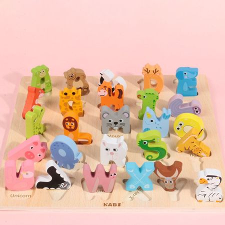 Montessori Children's Toy Animal Alphabet Matching Educational Children's Toys Preschool Wooden