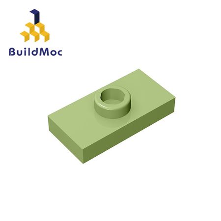BuildMOC Compatible Assembles Particles 15573 1x2 two turns one board  Building Blocks Parts DIY LOGO Educational Tech Toys
