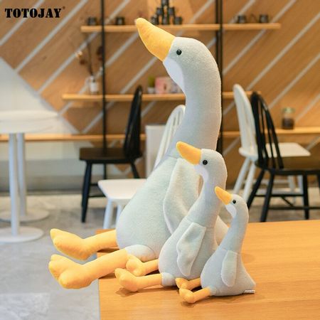 32-100cm Huaggble Big Plush White Duck Toy Giant Size Pink Duck Long Neck Goose Lifelike Animal Doll toys for Kids Birthday Gift