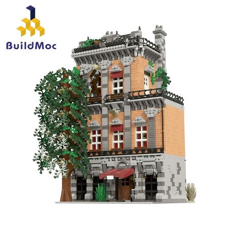 Building Blocks Mini Street City Old Town Hostel Street Tradition Architecture Model Bricks Educational Kids Christmas Toy