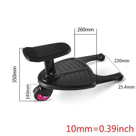 Fashion Children Stroller Pedal Adapter Second Child Auxiliary Trailer Twins Scooter Hitchhiker Kids Standing Plate with Seat