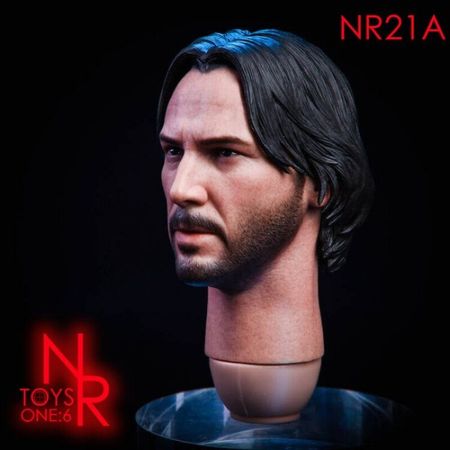 1/6 NR21A  Keanu Reeves 2.0 Normal Version Head Model of NRtoys Fit 12‘’ Male Figure
