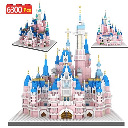 6300pcs City Architecture Amusement Park Mini Building Blocks 3D Castle Friends House Model Diamond Bricks DIY Toys for Children