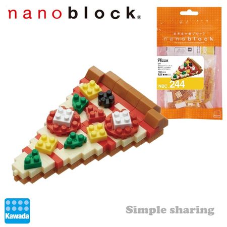 Pizza Nanoblock Micro Sized Building Block Construction Toy Brick Kawada NBC244 