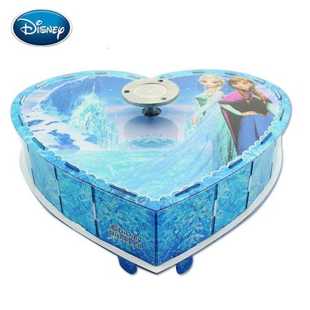 Disney 3D Puzzle Frozen Aisha Princess Music Box DIY Music Box Kid Gift Toy Puzzle