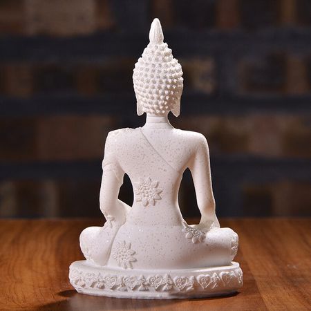 Home decoration  Sandstone Meditation Buddha Statue Sculpture Handmade Figurine Meditation Miniatures Ornament Statue Home