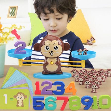 Balance Monkey Balance Game Chess Board Game Dog Mathematical Balance Scale Number Balance Game Early Learning Toys for Children
