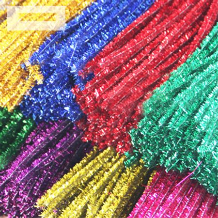100pcs 30cm Multicolour Creative Diy Plush Sticks Educational DIY Toys Handmade Art Craft Glitter Plush Strips Kid Toy Xmas Gift