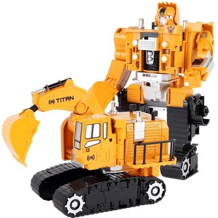 5 in 1 Transformation Robot Car Metal Alloy Engineering Construction Vehicle Truck Model Excavator Toys gifts for children