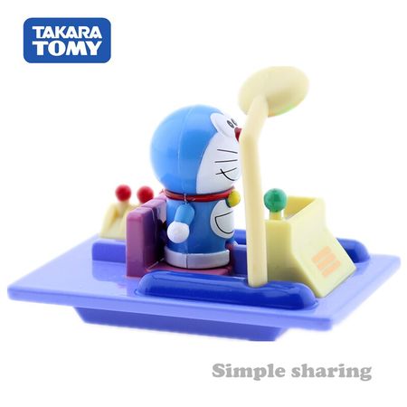 Takara Tomy Tomica Ride On R04 Doraemon Time Machine Model Kit Jingle Cat Robot Toy CAR  Diecast Anime Figure Mould