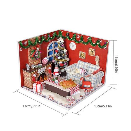 Doll House Miniature DIY Dollhouse With Furnitures Wooden House Toys For Children Christmas Birthday Nordic Time Gift TW8