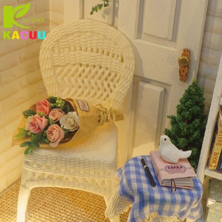 2018 Miniature DIY Dollhouse Home Decoration Crafts Wooden Doll Houses Original Box Furniture Kit Toys for Children Gift