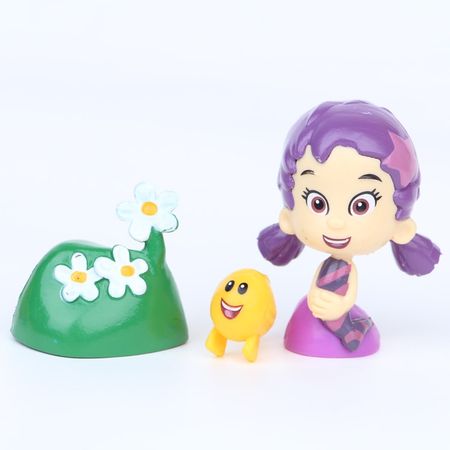 12pcs/set Bubble Guppies Cute Bubble Puppy Goby Deema Gil Oona Underwater Scenery PVC Action Figure toys Childs Gift