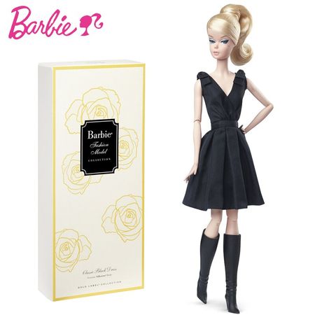 Barbie Fashion Model Doll Limited Collection Super Model Little Black Dress Best Valentine's Day Birthday Gift For Girls DKN07