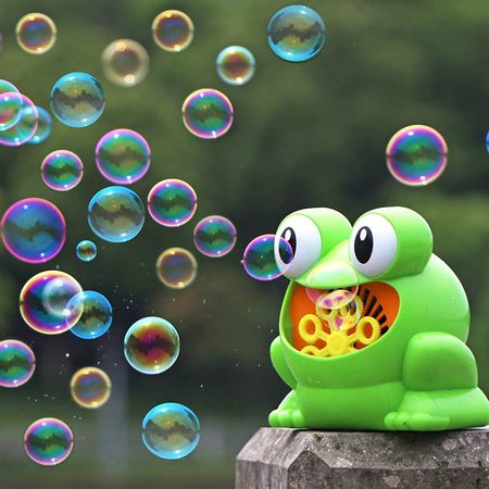 Frog  Automatic Bubble Machine Blower Maker Kids Children Indoor Outdoor Parties Toys Wedding Party Bubble Machine