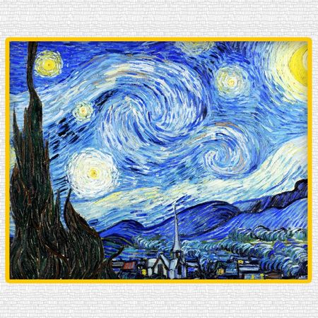 MOC Creator Idea Vincent van Gogh: The Starry Night building blocks bricks DIY toys for the children Christmas gifts