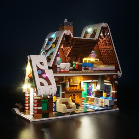 LED Light Kit Fit Lego 10267 Gingerbreaded House Building Blocks for Light Up Your Blocks Toys (only Light Included)