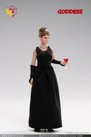 MCCTOYS MCC030 1/12 Audrey Hepburn Head Shape + 6'' Clothing Set Collection Toy