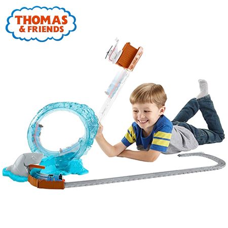 Thomas & Friends Kid Toy Track Builder Train Railway Collectible Shark Escape FVY80 Matel Series Diecast Car Toy For Kid Gift