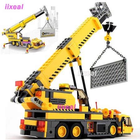 30CM 380pcs City Crane Model Fit Lego Technic Vehicle Building Block Classic Educational Bricks Toys Gifts