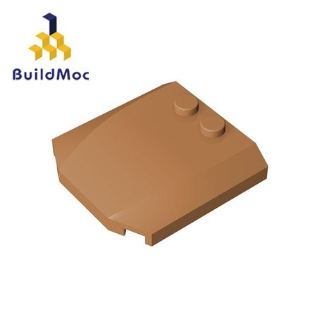 BuildMOC 45677 Wedge 4 x 4 x 2 For Building Blocks Parts DIY LOGO Educational Tech Parts Toys