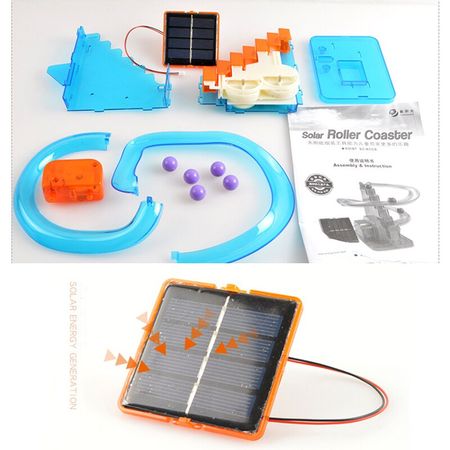 Solar Toy Roller Coaster Little Balls Fully automatic Puzzle DIY Developmental Toys Plastic Christmas Gfit foy kid