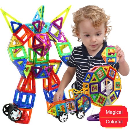 Big Size Magnetic Blocks DIY Building & Construction Toy Magnetic Designer Game Education toys For Children Gift Strong magnetic