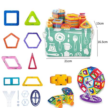 BD  Magnetic Blocks Kids Magnetic Designer Mini Triangle  Brick Education Learning Toys for Children