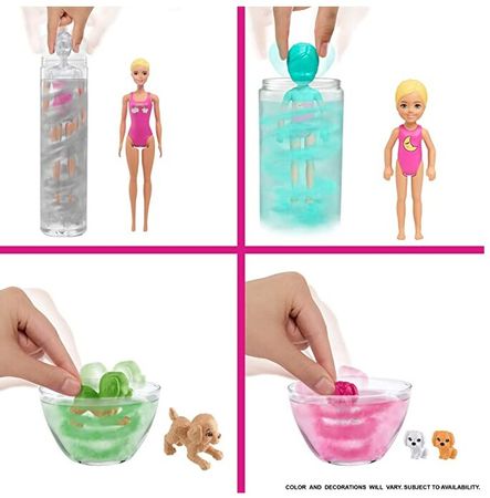 Original Barbie Water Soluble Color Reveal Dolls Luxury with 50 Surprise Accessories Doll for Girls Blind Box Toy Magic Changing