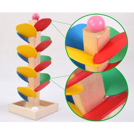 Novelty Wooden Kids Interactive Educational Toys Children Disassembly Leaf Track Ball Game Intellectual Development Puzzle Toy