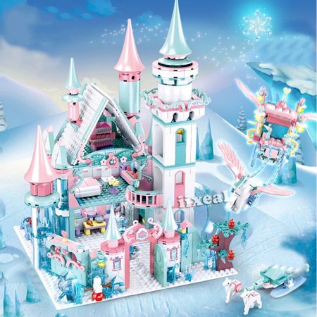 Fit Lego for Girls Snow World Ice Castle Set Building Blocks Friend Bricks Education Girl Toys Christmas Gifts 1314pcs