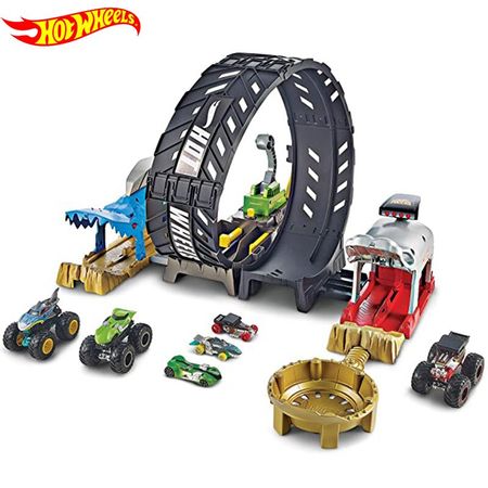 Original Hot Wheels Monster Truck Epic Loop Challenge 1:64 Hotwheels Car Toy Hot Wheels Car Toys for Boys  Diecast Giant Wheels