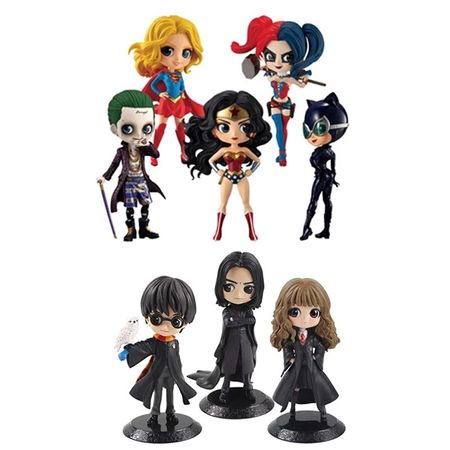 Q posket Wonder Woman Harley Quinn Joker Superhero PVC Action Figure Anime Figurines Collectible Dolls Kids Toys