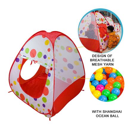 3Pcs/Set Foldable Children's tent Baby Wigwam Portable Kids Tent Outdoor Ball Pool Toys Kid Crawling Tunnel Ocean Play House Toy