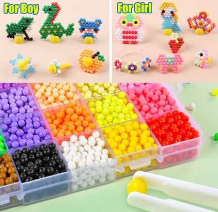 DIY Water Magic Beads Toys For Children Animal Molds Hand Making Puzzle Kids Educational Toys Boys girls Spell Replenish Beans